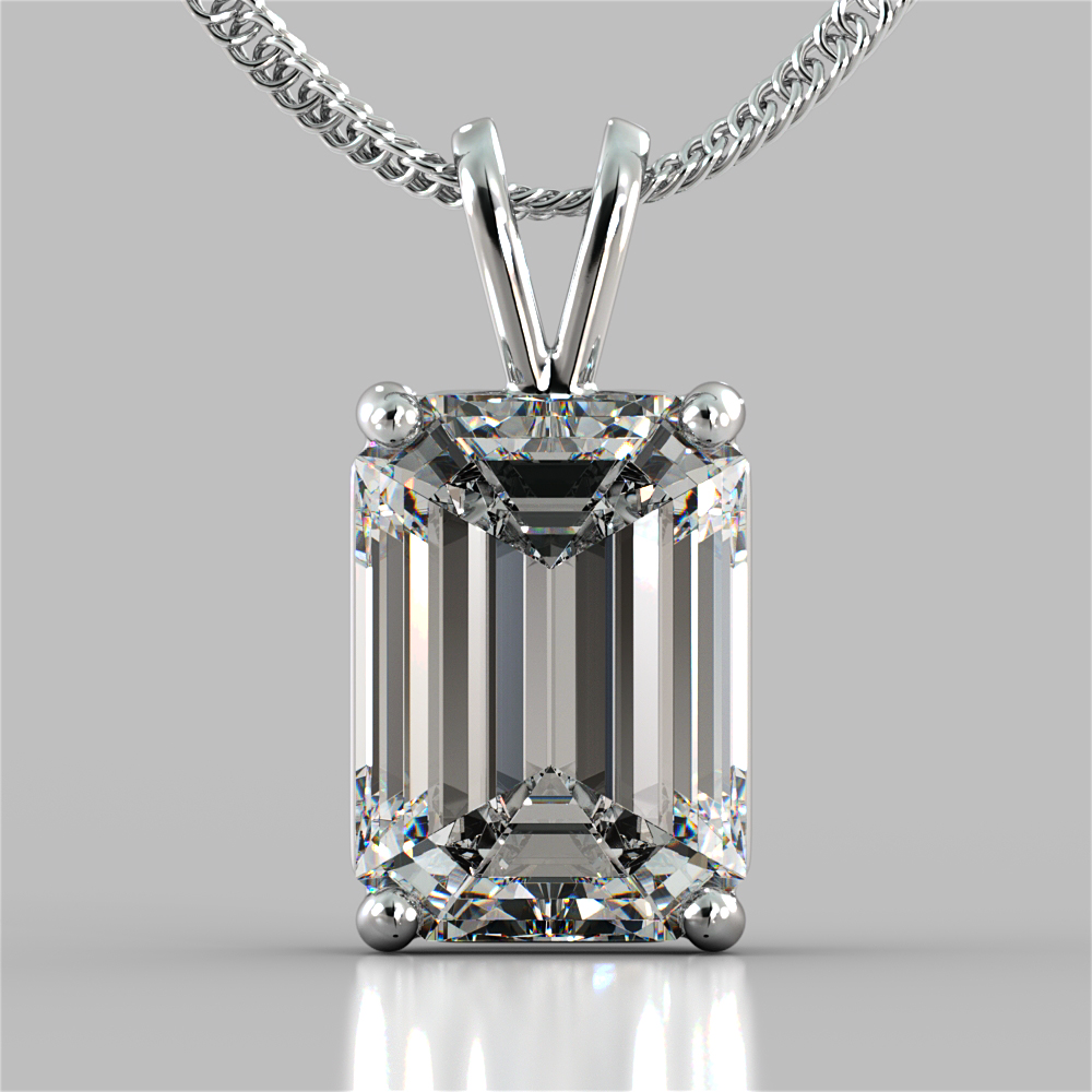 Details about   Natural Emerald Cut Emerald AA Solitaire Pendant 14K Yellow Gold 5x3MM-8x6MM
